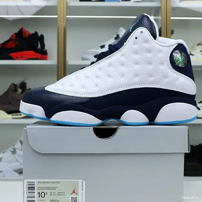 AIR WHITE POWDER 414571-144 13 JORDAN BLUE OBSIDIAN RETRO Kimikick 0612